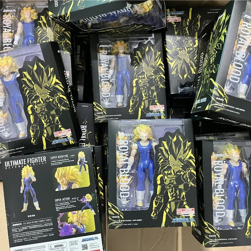 En Stock Dragon Ball Demoniacal Fit SHF Vegeta Royal Blood Super Saiyan SSJ3 Anime figura de acción Brinquedos juguete modelo regalo