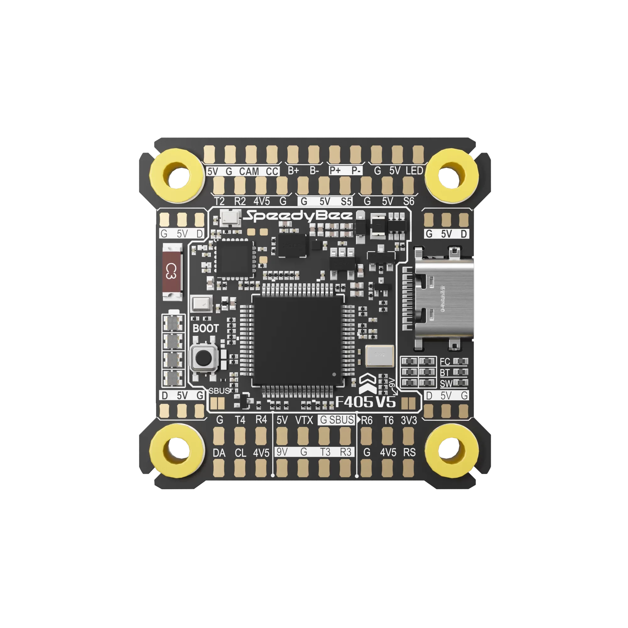 For SpeedyBee F405 V5 AIO Flight Controller with 55A ESC, Suitable for FPV Drone, Supports F4 FC Bluetooth Configuration