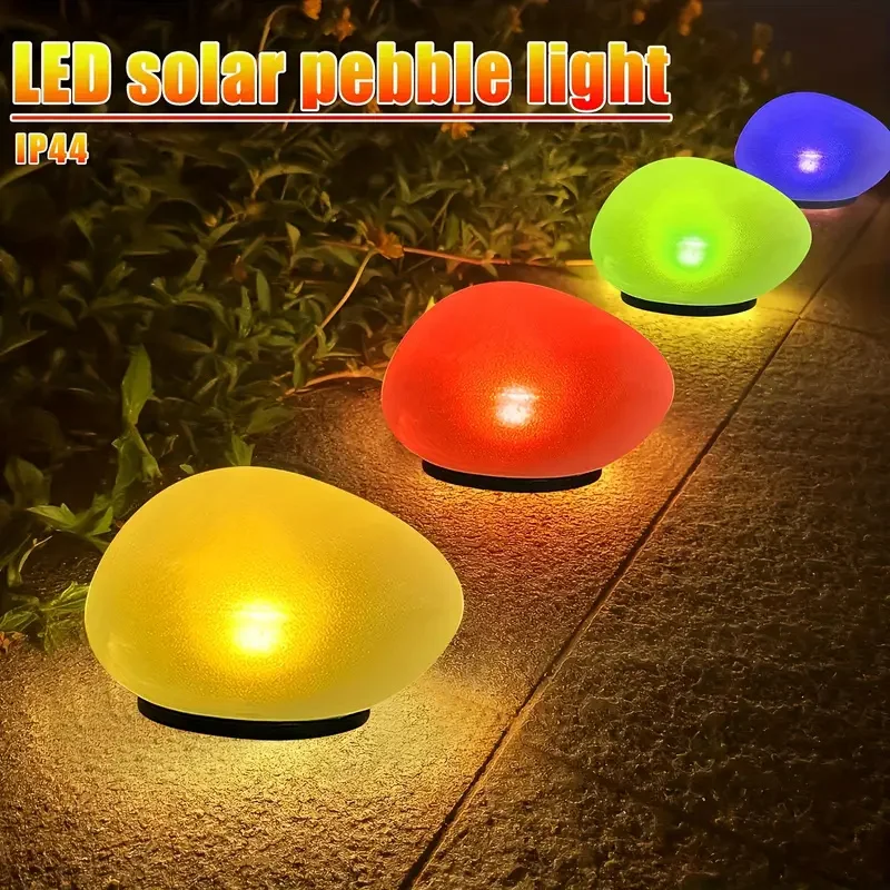 Luzes de pedra movidas a energia solar ao ar livre, luzes solares ao ar livre, jardim luz à terra iluminação paisagem para fora do pátio caminho quintal
