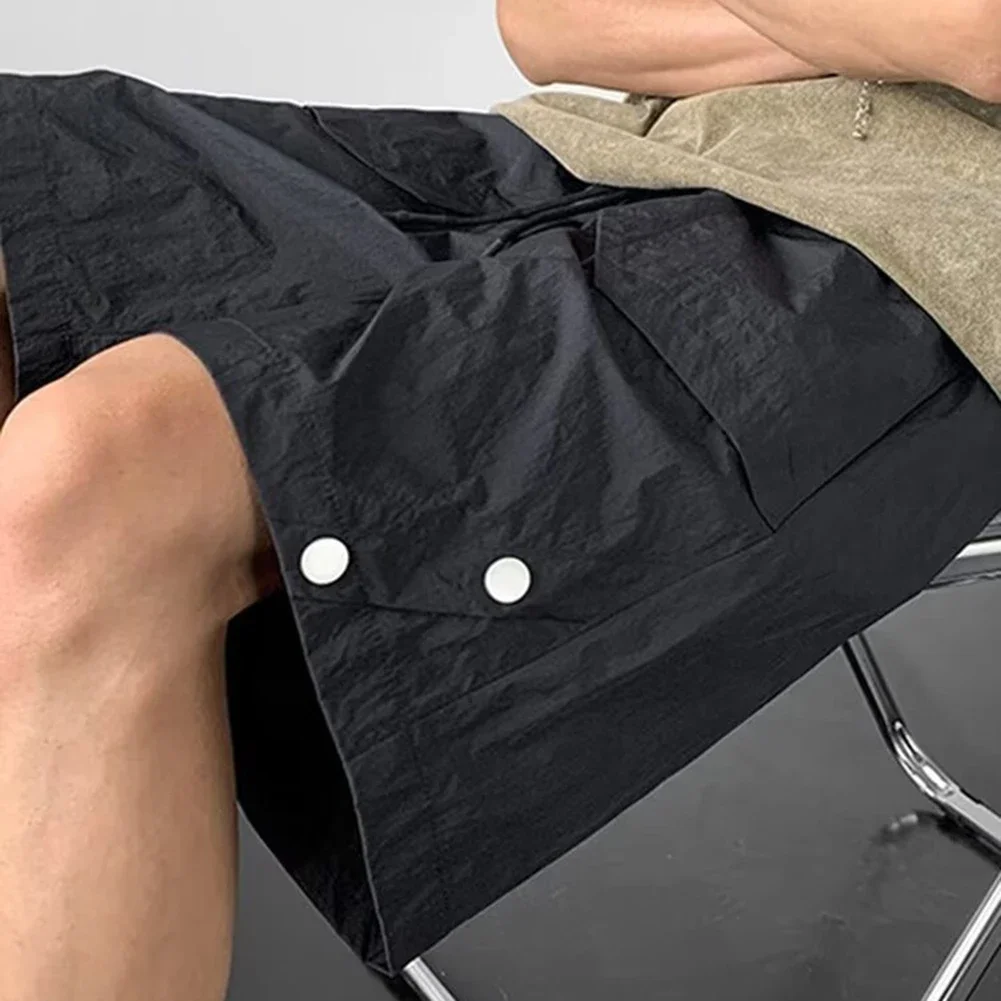 Trendy Casual Shorts Mens Ice Silk Shorts Casual Outings Breathable Quick Drying Shorts Quick Drying Shorts Medium Waist