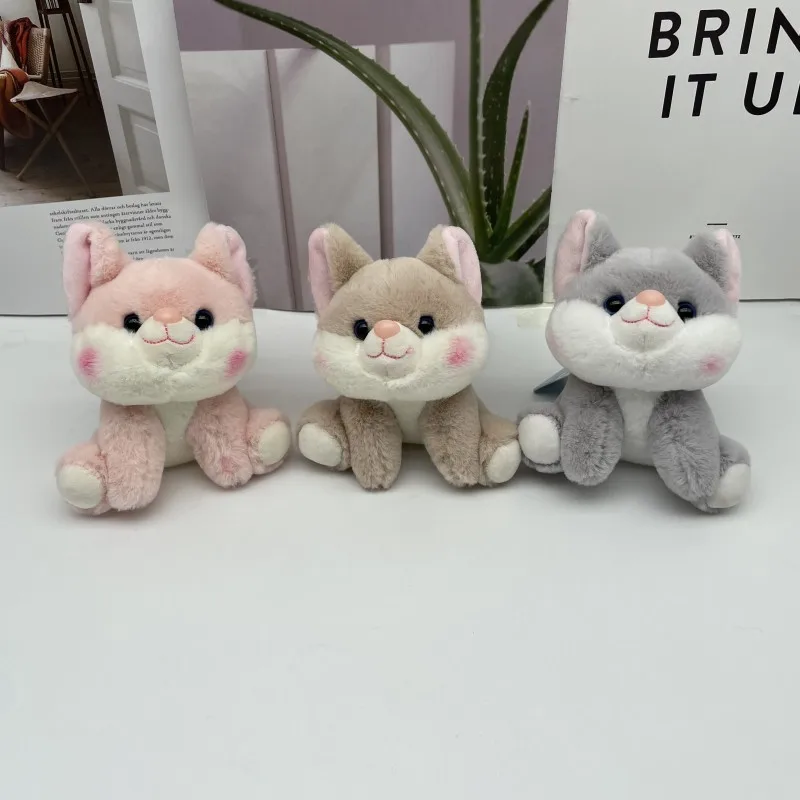 The new-style fragrance Cute Doodle Fox plush public key chain small fox couple bag pendant wedding boys and girls backpack acce