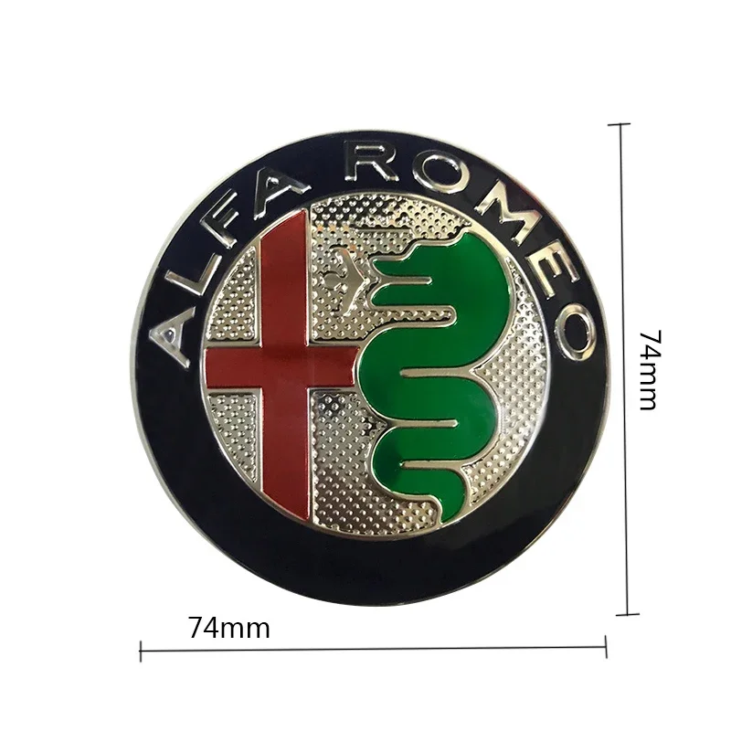 74MM Car Front Rear Emblem Trunk Badge Sticker Replace Accessories for Logo Giulia 159 147 156 Stelvio Giulietta Mito