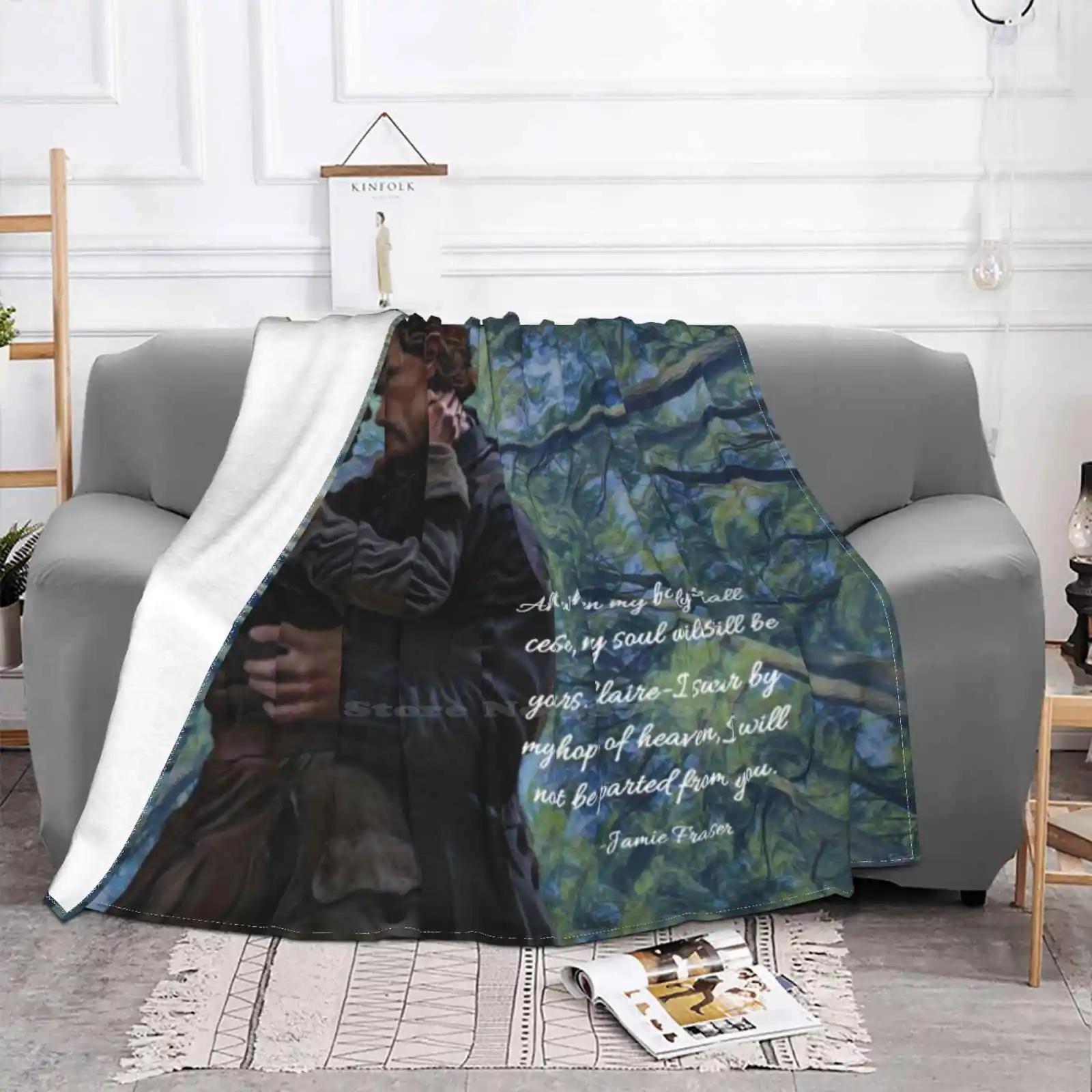 Jamie And Claire Fraser / Outlander Quote Soft Warm Throw Blanket Outlander Jamie Fraser Diana Gabaldon Books Jammf Jamie And