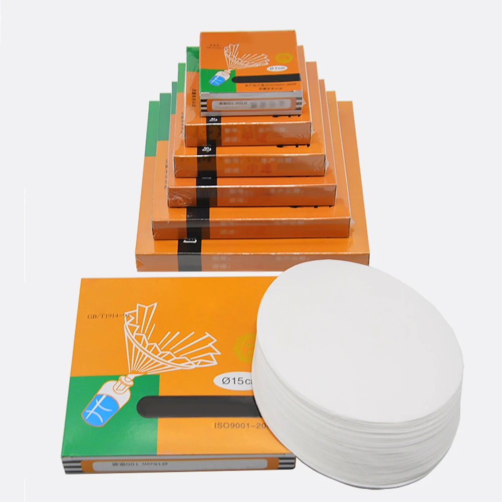 Round Qualitative Filter Paper 15Cm High Quality Medium Test Paper For Chemistry Oil Separation Disc Laboratory