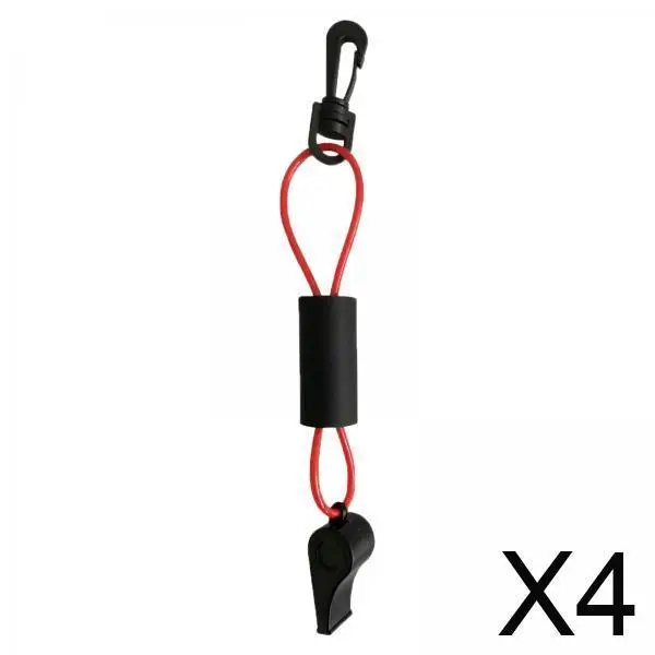 

Survival Marine Whistle with Lanyard Emergency Safety Floating Whistle Red Black for Camping Water Sports Boat Rescue