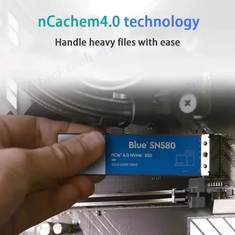 Original FOR WD SSD SN580 NVMe Blue 2TB 1TB 500GB PCIe 4.0 * 4 M.2 2280 Internal Solid State Drive For Laptops PC