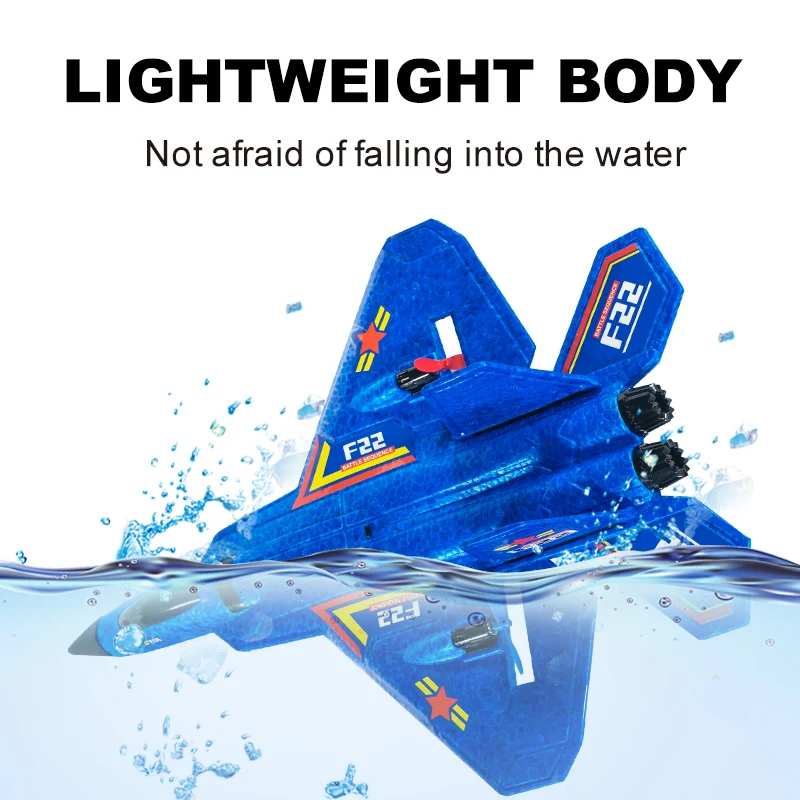 Novel F-22 Fighter Raptor Glider RC Plane Airplane Model Foam Remote Control Outdoor Toys for Boys Kid Radio controlled Aircraft