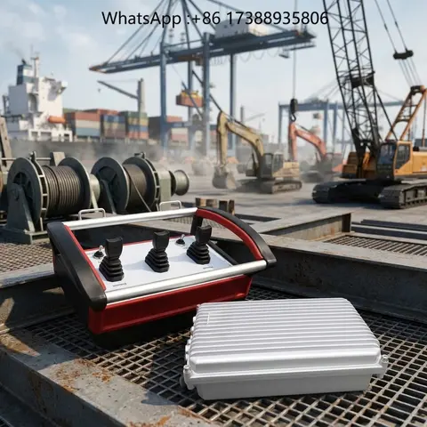 Industrial Wireless Remote Control for Industrial Hydraulic Equipment 48V DC 3-Axis Joystick for Harbor Deck Cranes