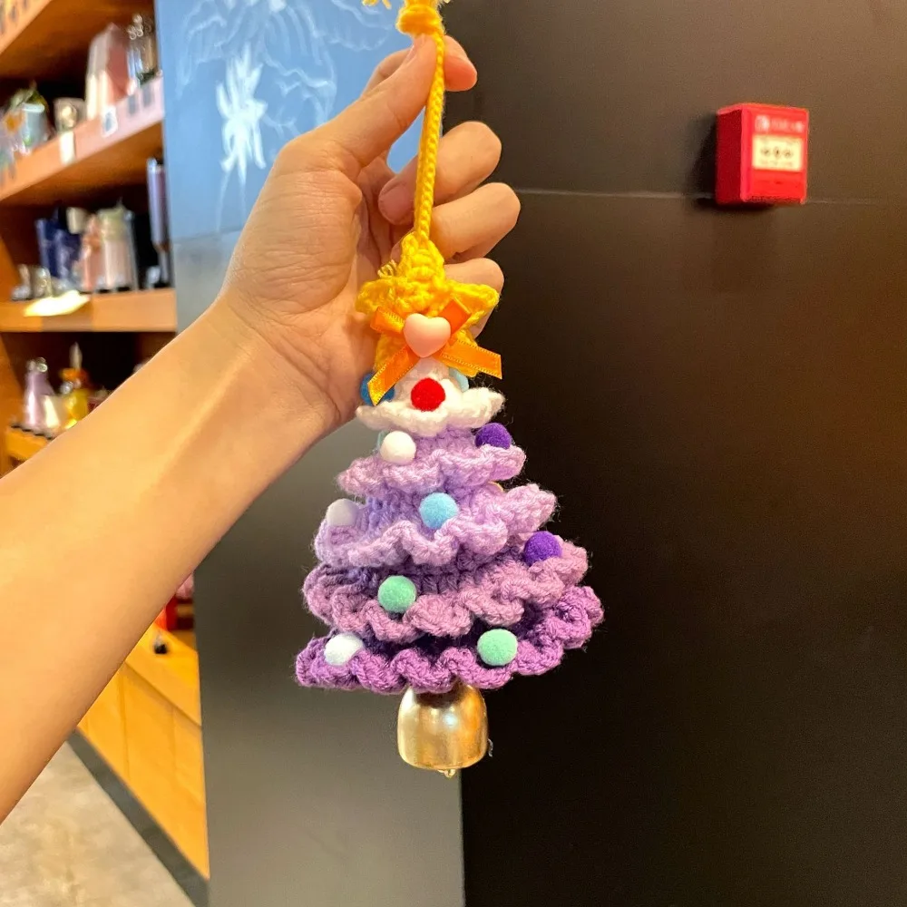 

Knitted Christmas Tree Jingle Bell Plush Pendant Wool Christmas Tree Christmas Party Decoration, Can Be Used As A Gift