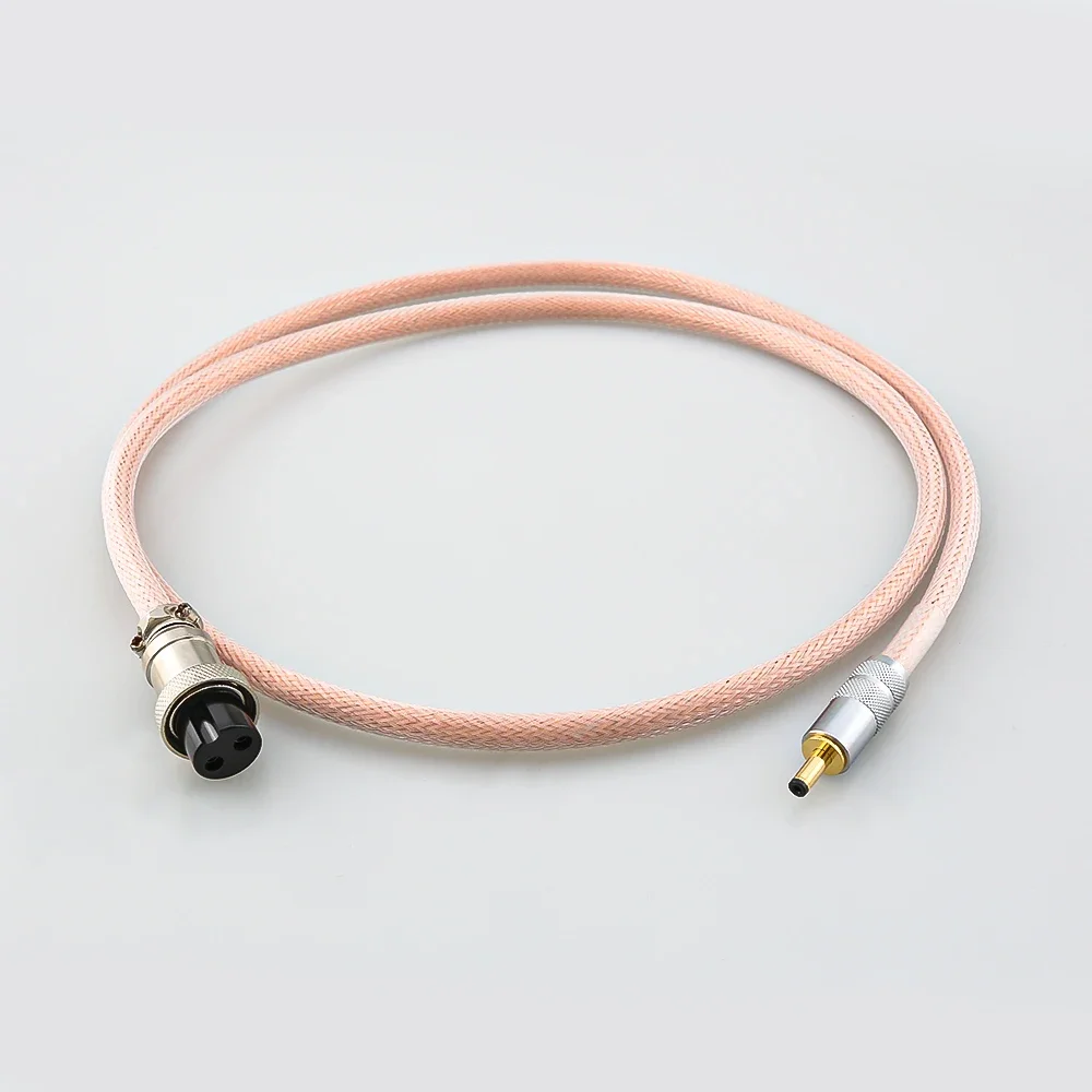 GX16 DC Plug DC Cable Audiocrast Hifi OCC Copper Wire Linear Power Cable GX16-2P to DC3513 3.5x1.3mm High Fidelity Sound