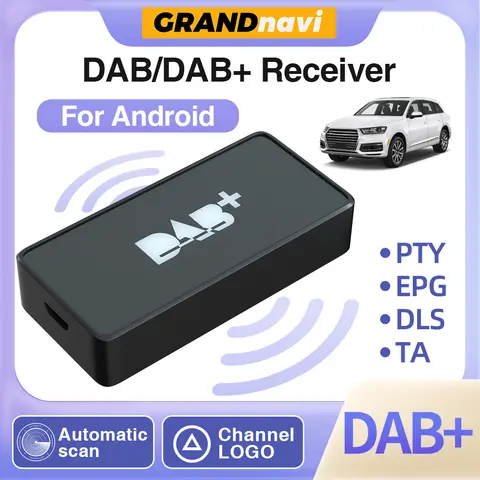Grandnavi 자동차 DAB + 디지털 라디오 상자 DAB + 수신기 안테나 안드로이드 자동차 라디오 스테레오에 대한 공중 USB 인터페이스 휴대용