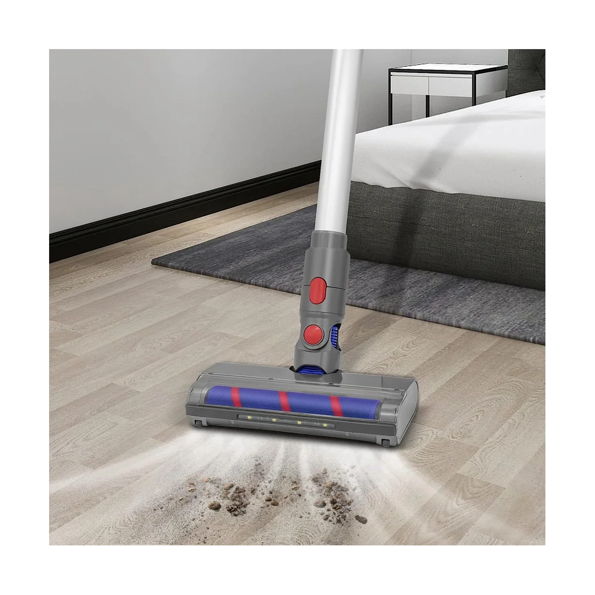 أجزاء المكنسة الكهربائية لـ V7 V8 V10 V11 V15 أجزاء المكنسة الكهربائية مرفقات فرشاة الأرضية ذات الرأس الدوار الناعم