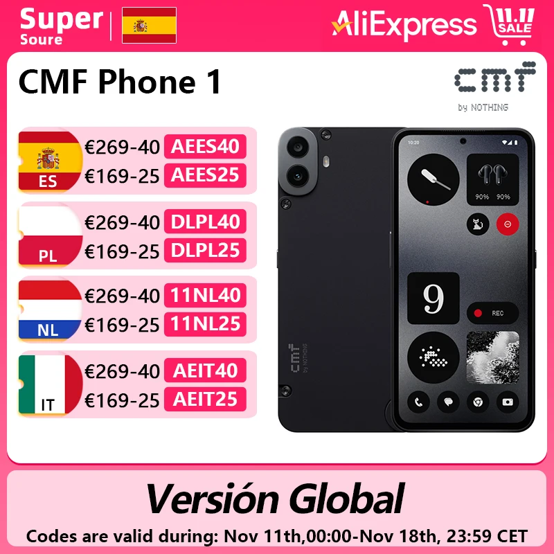 New Global Version CMF Phone 1 6.67” 120Hz AMOLED Display Mediatek Dimensity 7300 50MP Main Camera 5000mAh Battery 33W Charging