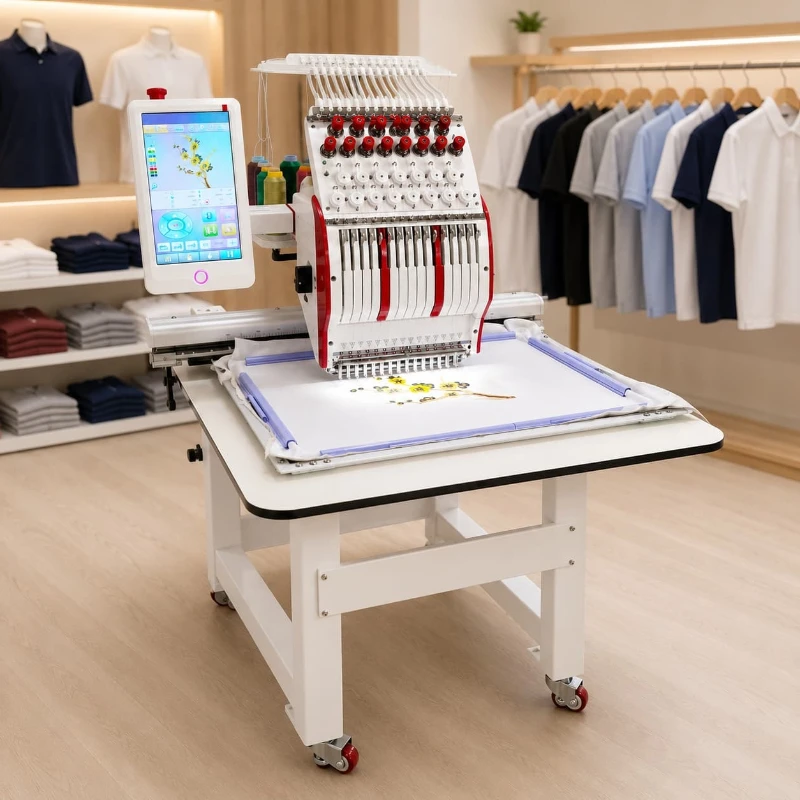 Automatic Computerized Embroidery Machine Double Head Customized for Ready To Wear Hat and Bags Factory Direct