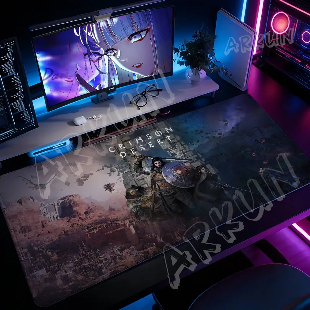 

NEW Game C-CrimsonS D-Desert Mouse Pad Computer Office Table Mats XXL Rubber Anti-slip Gaming Keyboard Mousepads Long Desk Pads