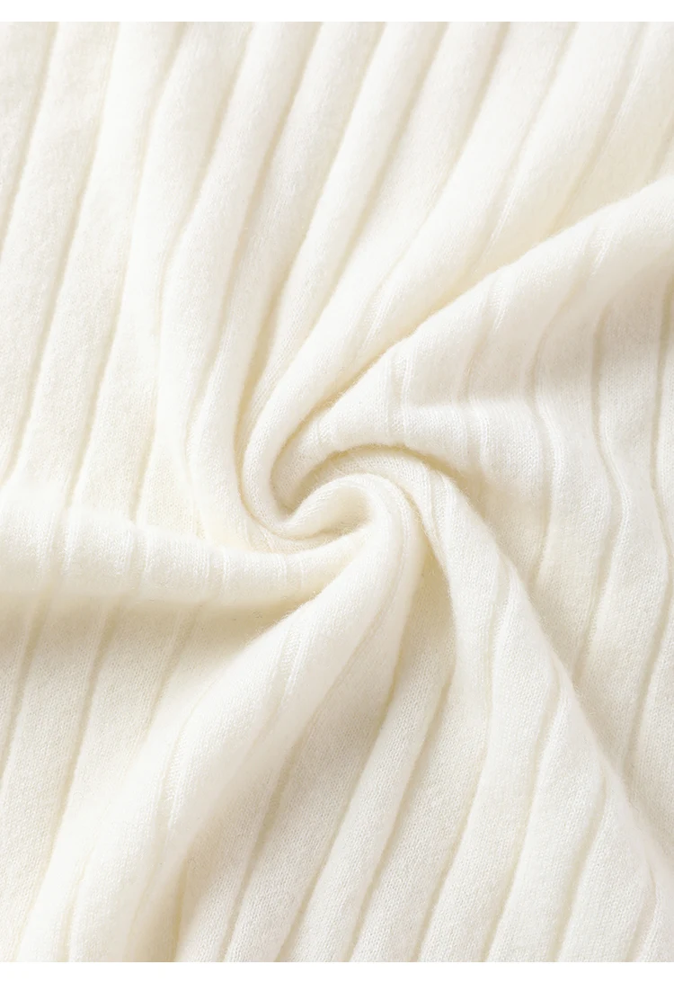 BY3521239 Luxuriöser Damen-Kaschmir-Rollkragenpullover, weicher, gerippter, schmal geschnittener Pullover, Winter-Strickware mit hohem Kragen – Detail 30