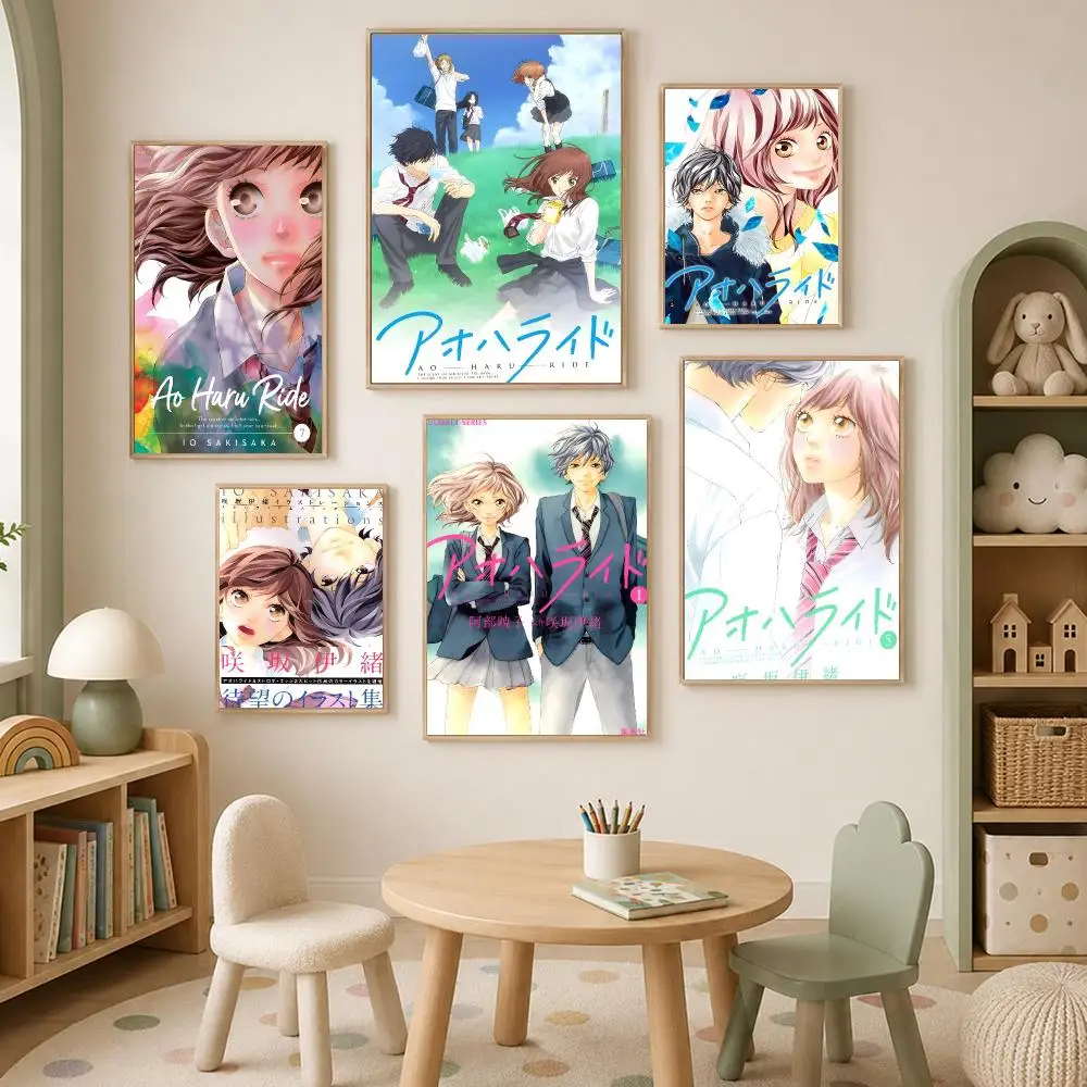 Anime A-Ao Haru Ride Poster Self-Stick HD PP paper Wall Art Poster, Waterproof Decor for Bedroom, Living Room and Home