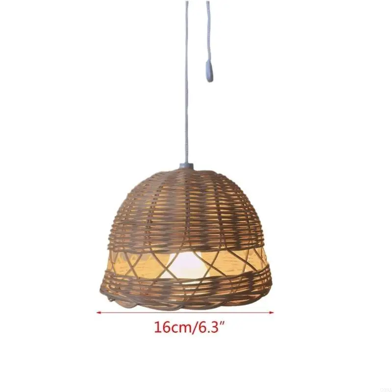 G99A Add Nature Charm to Your Space with this Durable Rattan Lampshade for Dining Area Living Rooms, Hangings Shade Ornament
