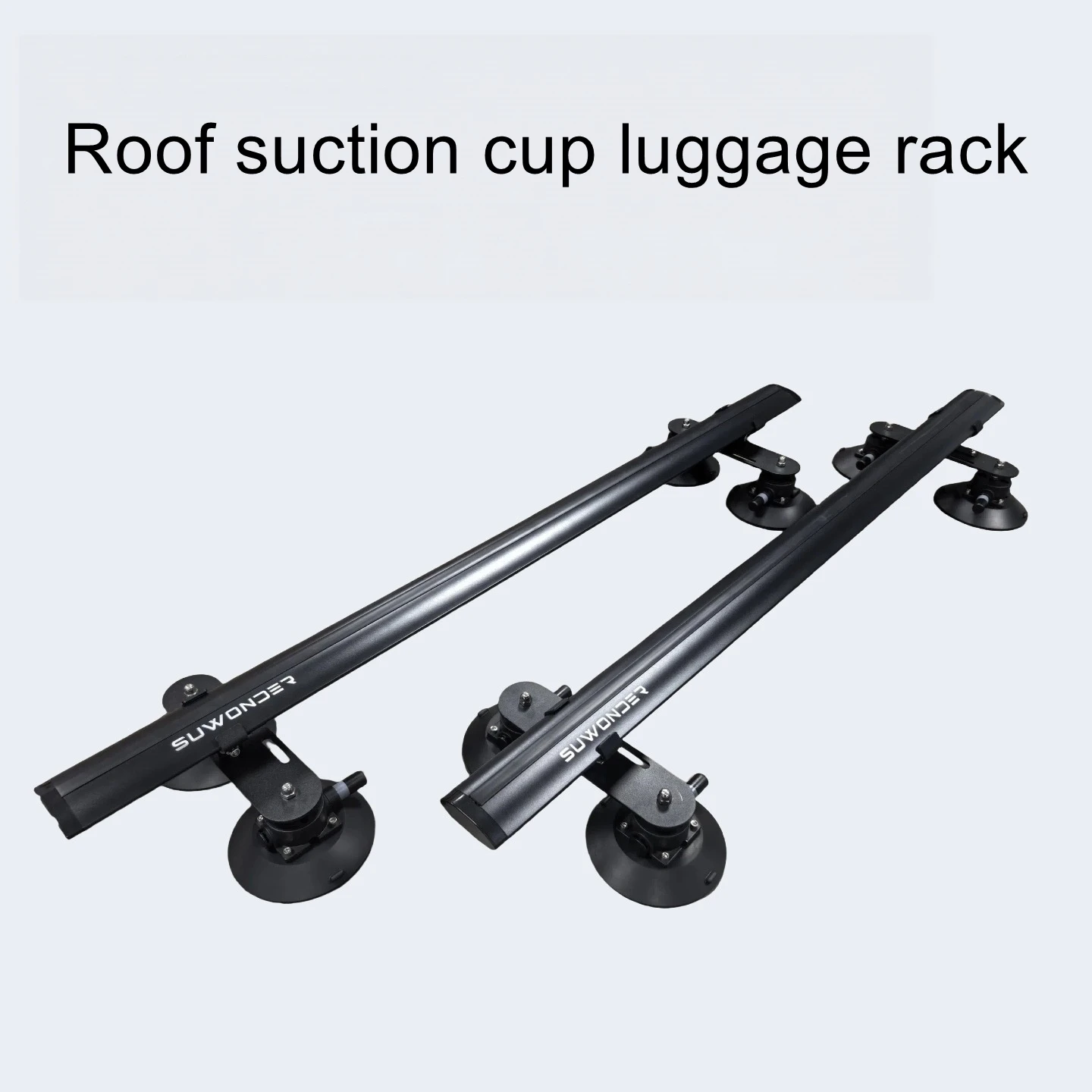 Suction Cup Car Roof Rack—Universal for Sedans and SUVs, Heavy-Duty Luggage Rack, Travel Rack, Hand Pump, Vacuum