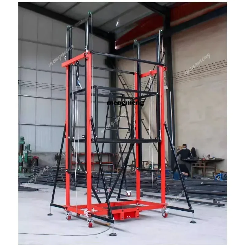 New arrive New model Upgraded Electric Scaffolding Load bearing 500KG Mobile Automatic Lifting platform Remote control Folding D
