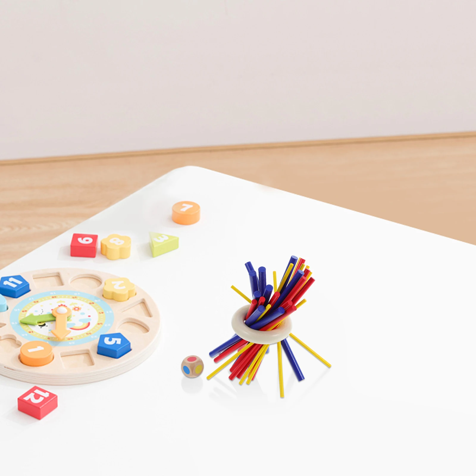 1Set Balance Sticks Game Colorful Wooden Stacking Family Fun for Kids Adults Coordination Concentration Training Pickup