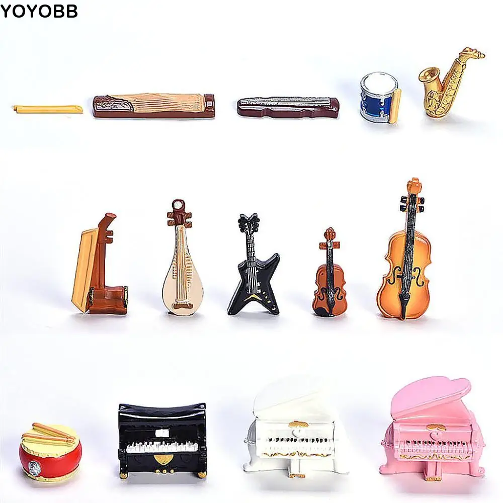

Fairy Garden Accessories DIY Crafts Wonderful Gift Micro Miniatures Piano Figurines Desktop Decoration Music Instrument Model
