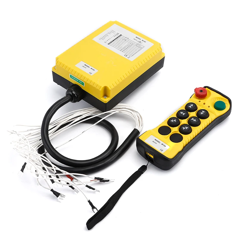 6 key single speed industrial radio remote control crane switch pressure reset radio remote control crane switch control crane