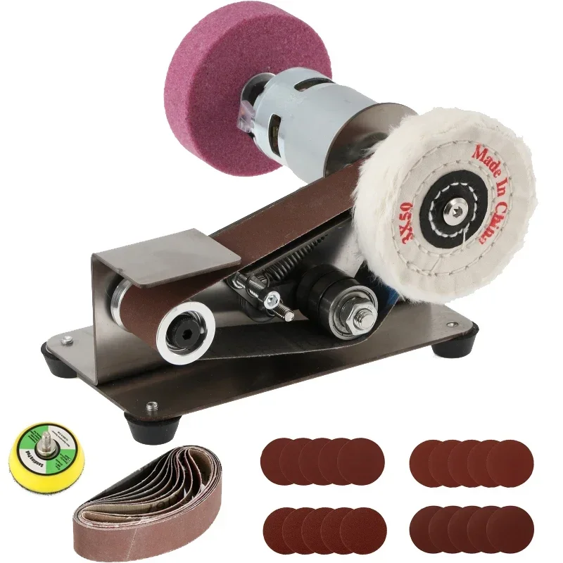 Mini Electric Belt Sander DIY Polishing Grinding Machine Cutter Edges Sharpener 110V/220V Multifunctional Grinder Power Tool