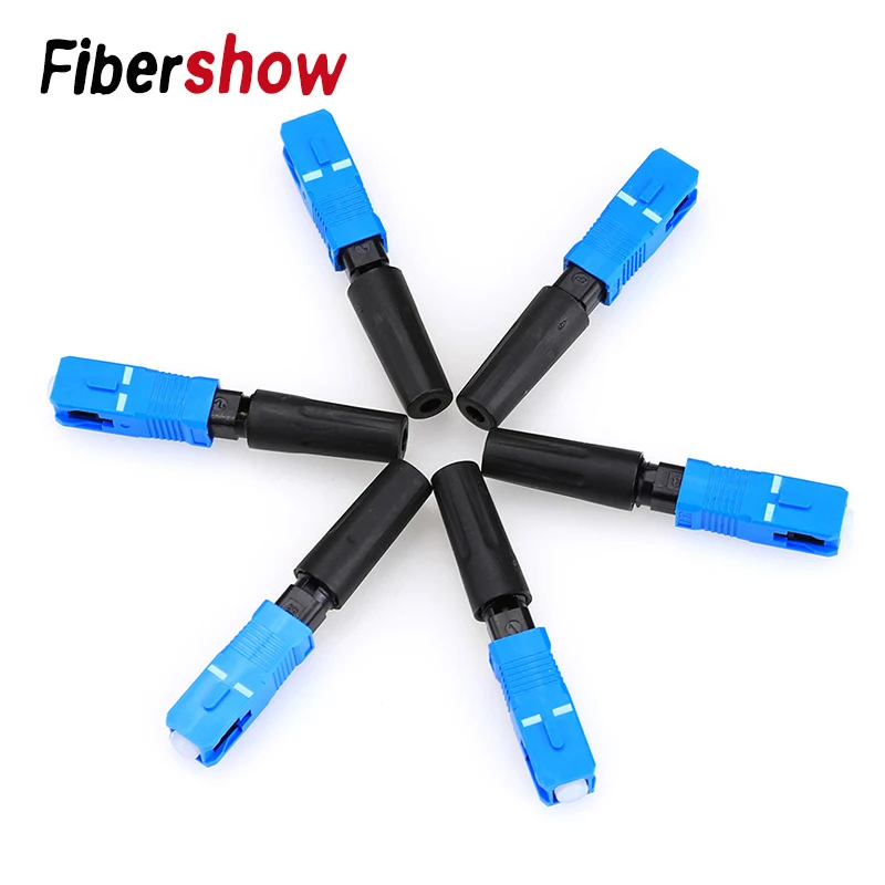 SC FTTH Fiber Optic Quick Connector UPC APC Connection Field Assembly High Precision Optical Adapter for Embedded Applications