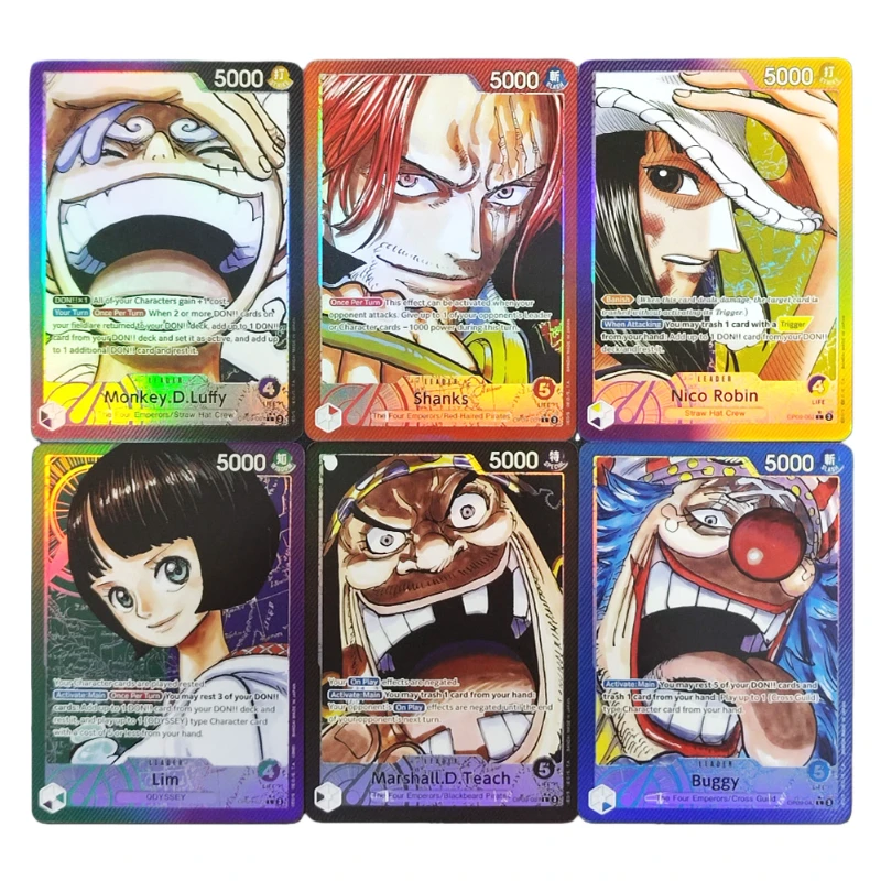 

DIY One Piece Card Game Buggy Teach Lim Robin Shanks Luffy OP09-081 OP09-062 OP09-001 OP09-061 Collection English TCG Anime Card