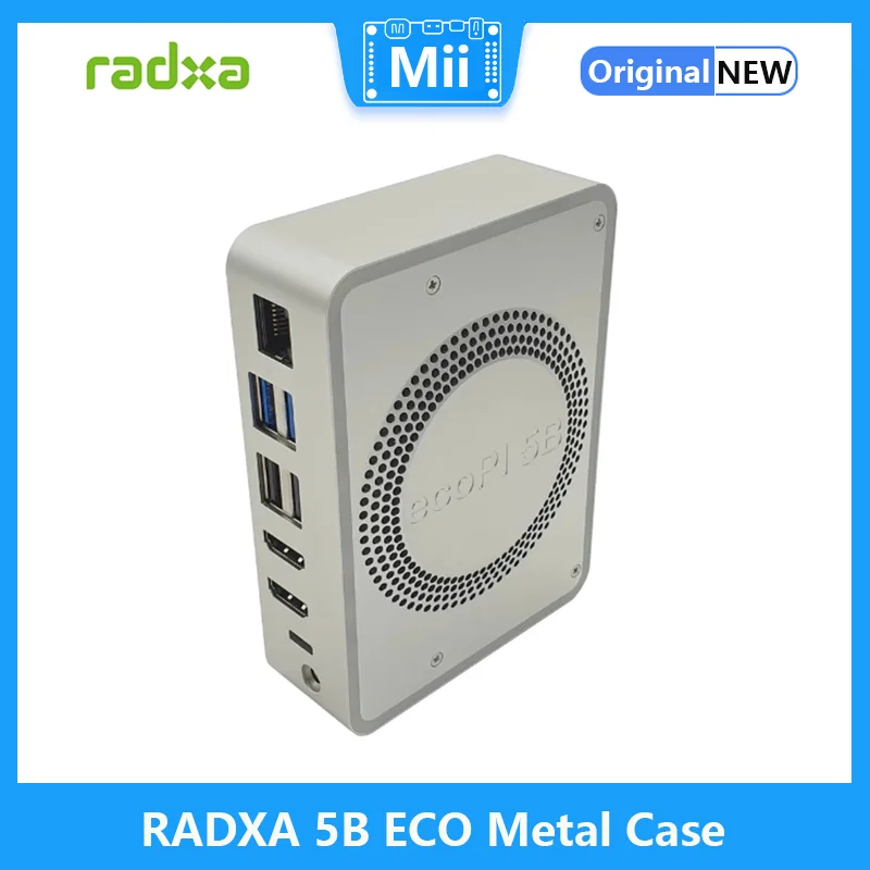 ECO metalowa obudowa dla ROCK5 Model B, opcjonalny wentylator chłodzący