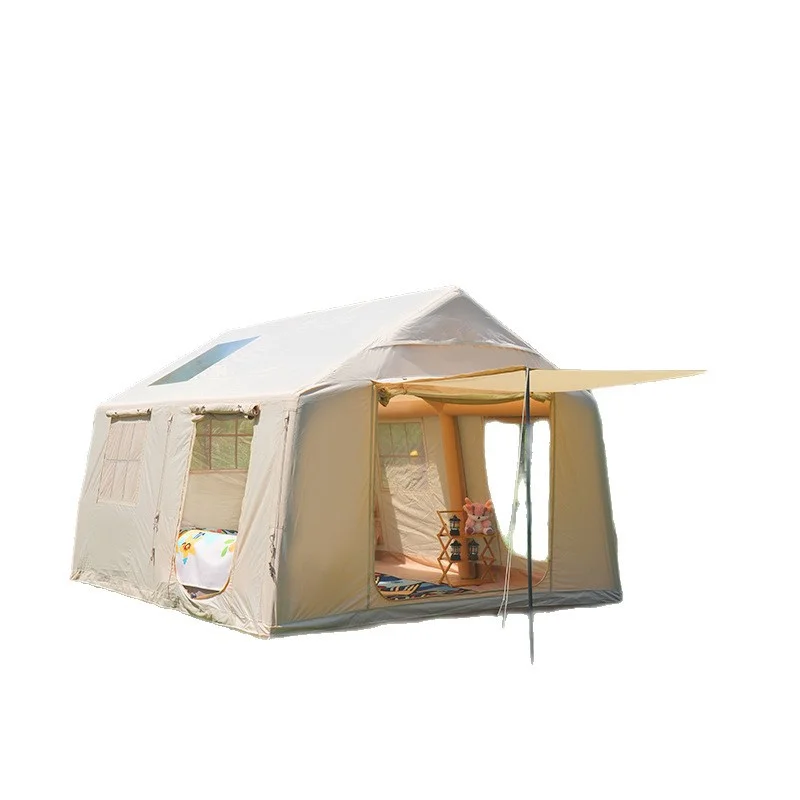 

Outdoor Inflatable Tent for Quick Camping Setup - 6-8 Person Capacity. Comes with A Canopy. Thickened Type Picnic Tent.