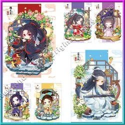 Oryginalne karty Anime MoDaoZuShi kaywe Q karta sygnaturka Wei Wuxian niebieska maszyna do zbierania kart zabawkowe prezenty