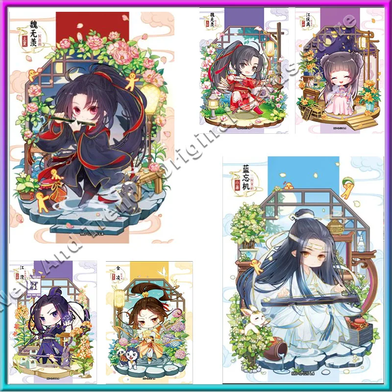 Original Anime MoDaoZuShi Cards KAYOU Q Card Signature Card Wei Wuxian Blue Forgetting Machine Collection Card Toy Gifts