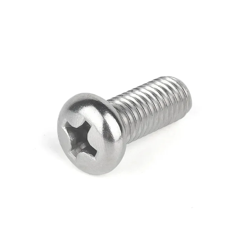 

304 Stainless Steel M3 Pan Head Phillips Screws / Cross Recessed Round Head Machine Bolts 3mm to 130mm Full Range