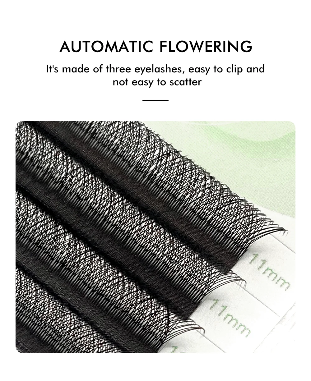 NATUHANA W Lashes Extension L LU(M) Curl Individual Mink YY Lashes 3D W-shaped Volume Fan Eyelash Extension