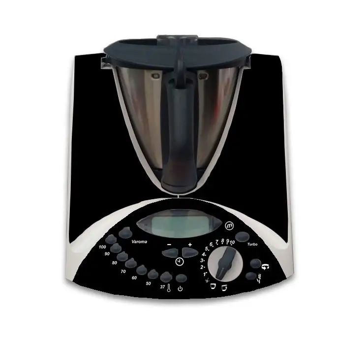Apcym Vinilo Adhesivo para Thermomix TM31 Protege tu máquina de cocinar del polvo, sol, luz, humedad, grasa, manchas Toque decorativo Renueva tu TM31 MODELO NEGRO LISO