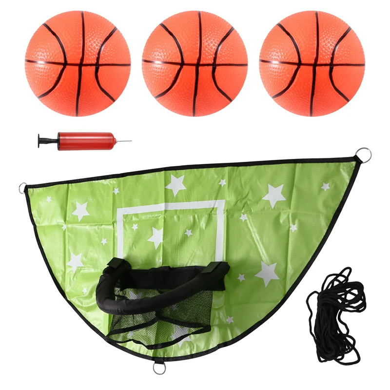 -MEOF Trampoline Basketball Hoop Trampoline Basketball Frame Trampoline Basketball Hoop Set Green