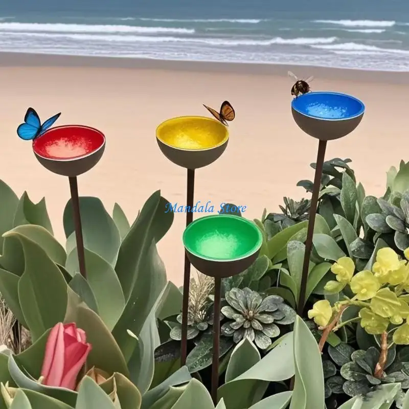 

U2JC Artistic Metal Bird Feeder Watering System For Outdoor Wildlife Garden Display