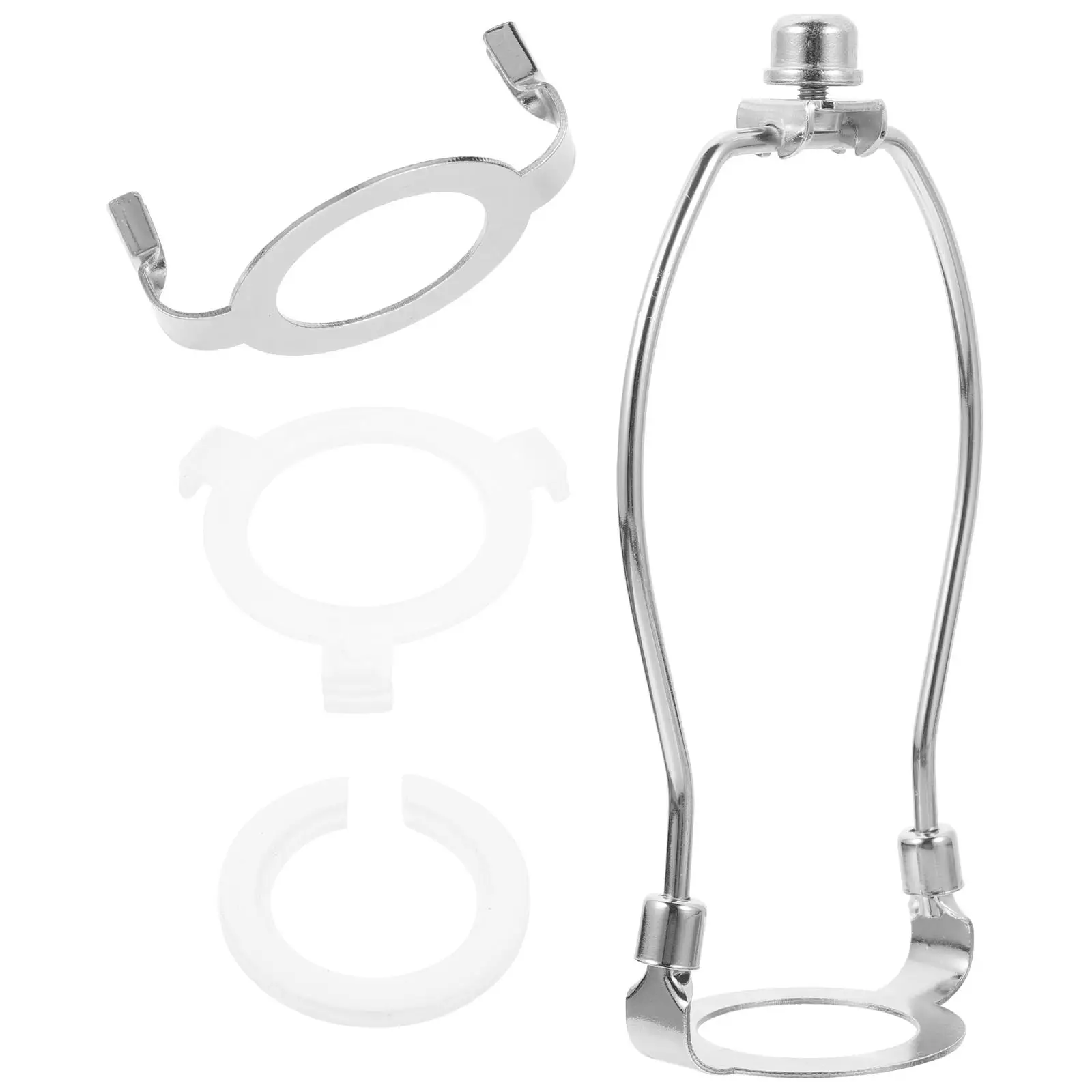 

Horn Stand Lamp Bracket for Floor Lampshade 6 Inch Silver E27 E14 Bases Saddle Mount Lamp Shade Holder DIY Accessories