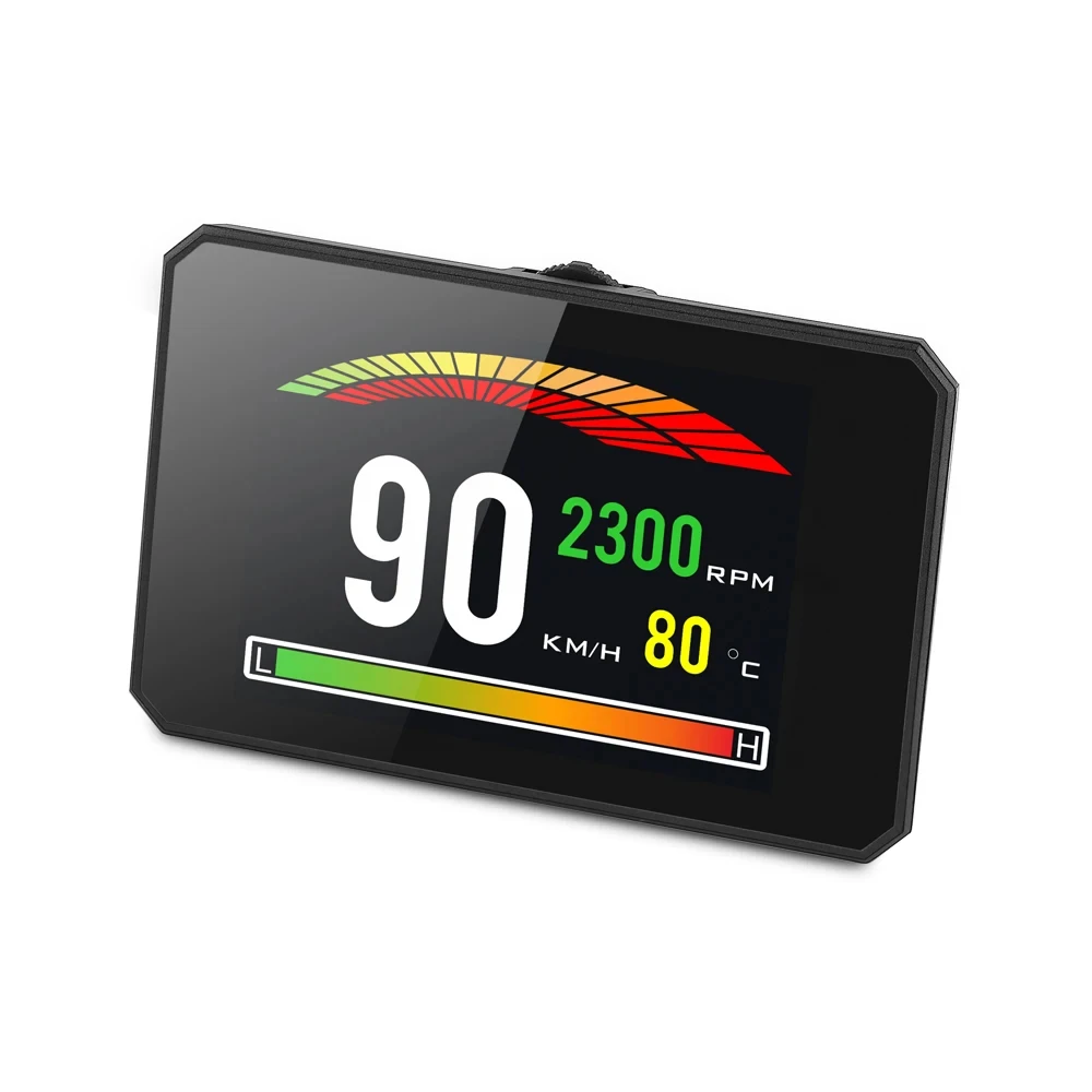 HUD Car Display Head Up P16 OBD 2 Diagnostic Tool Projector Digital Speedometer Speed Gauge Security Alarm Fuel Consumption