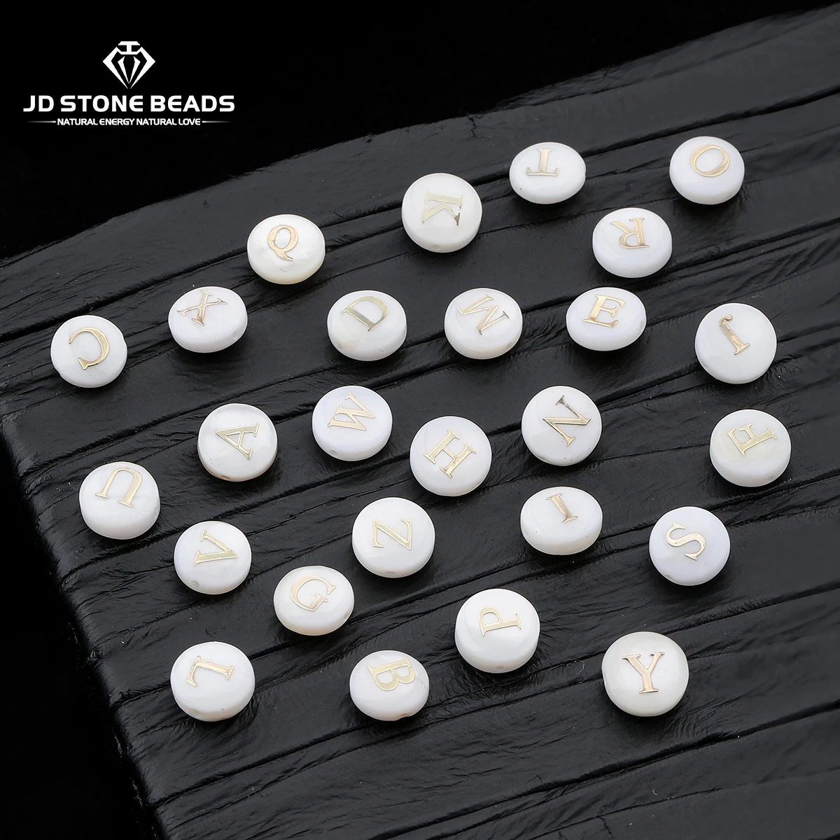 

10 Pcs/lot Natural Mother of Pearl Double-Sided Alphabet Beads A-Z Loose Bead for Jewelry Making DIY Bracelet Necklace Accessory