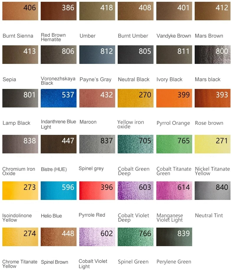 Russische Weiße Nächte Professionelle feste Aquarellfarben, volle Farbpfännchen mit extra feinen Künstlerpigmenten, lebendige lichtbeständige Farben – Detail 6