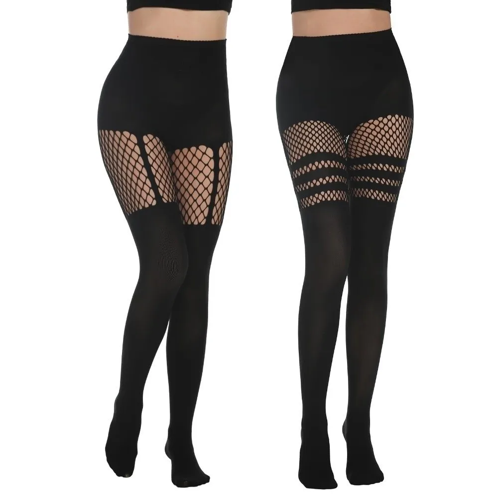 Picture 5: Durable Goth Style Fishnet Stockings Sexy Sweater Socks Thigh High Stocking Web Pantyhose