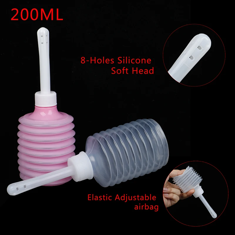 200ML 8Holes Disposable Vaginal Anal Douche Retractable Wash Cleaning Anus Clean