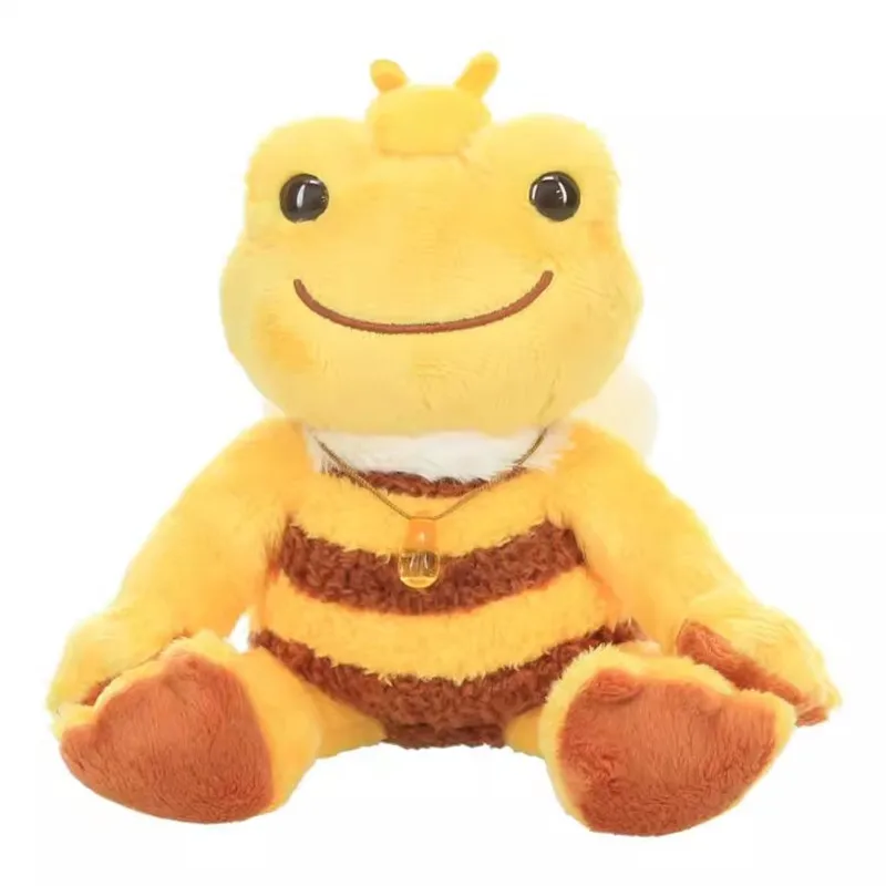 New Cute pickles the frog Cos Bees Plush Key chain Small Pendant Kids Stuffed Toys For Children 14CM