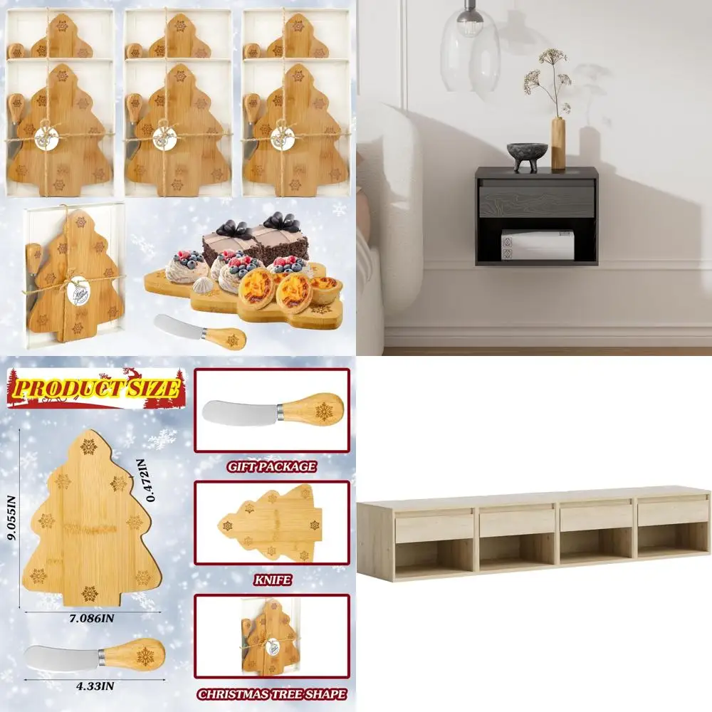 

Доска для рождественской елки - набор деревянных разделочных досок из 6 предметов для использования на кухне