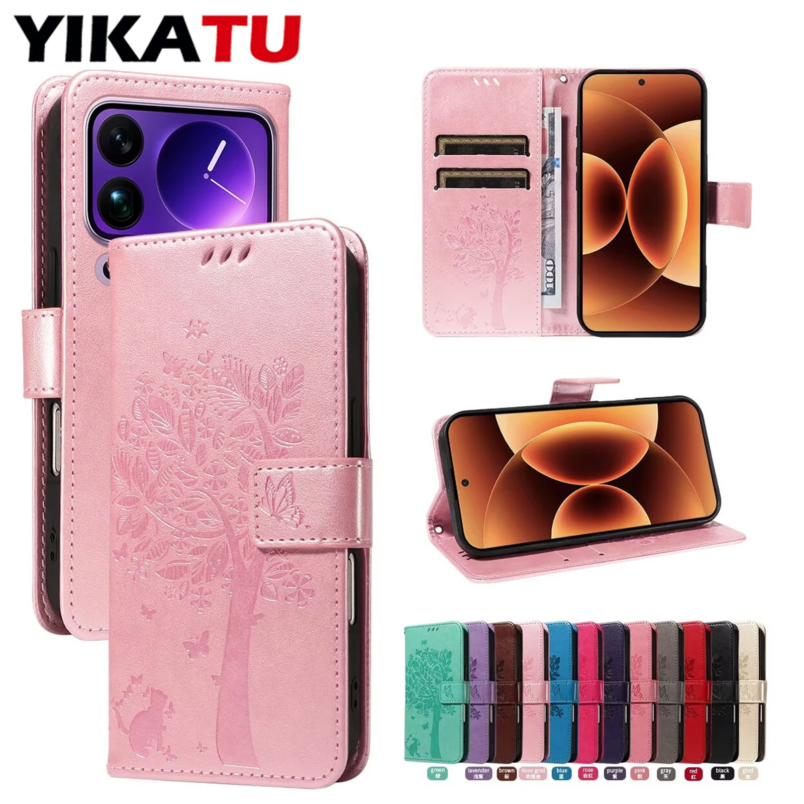 

Flip Magnetic Shockproof Wallet Leather Case For Xiaomi 17 Pro Max 14 15 Ultra 5G 11 12 13 Lite 15T 14T Anti Theft Brush Cover