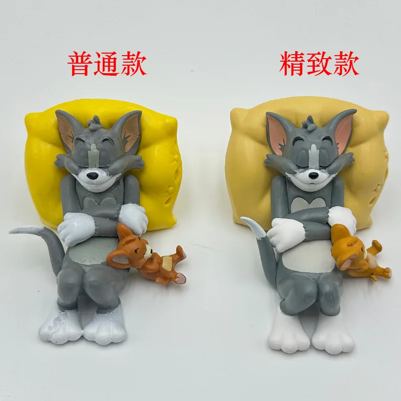 Cute Cartoon Tom and Jerry Action Figures Kids Charm Adorable Doll Car Ornaments Desktop Decor Hot Fashion Toys Collection Gift