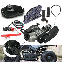 2 Stroke 47cc 49CC Pull Start Engine Motor Gear Box Chain Kit For  Mini Pit Bike ATV QUAD Scooter